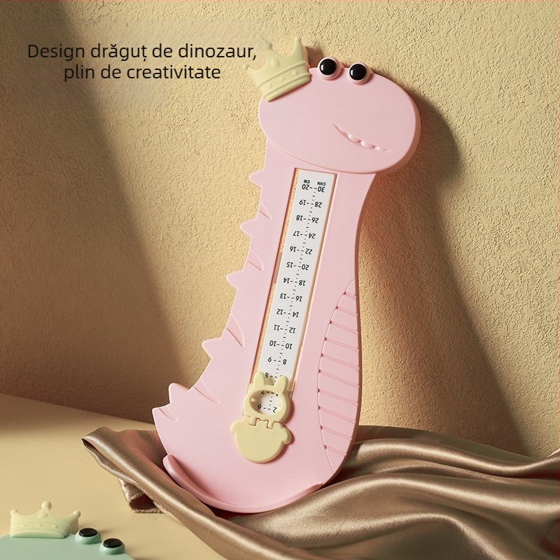 Instrument de măsurat piciorul pentru bebeluți și copii – riglă pentru lungimea piciorului, ABS plastic, Model 825, Stil Cartoon Paradise