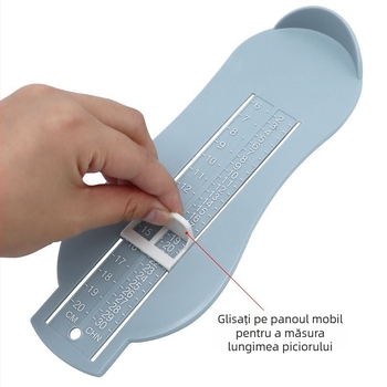 Dispozitiv de măsurare a lungimii piciorului pentru adulți și copii - plastic, ambalaj standard, brand Concerning, potrivit pentru vârste 1–16 ani