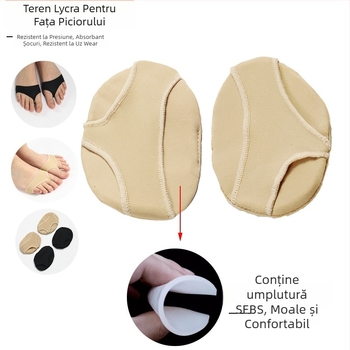 Padă pentru partea din față a încălțămintei — material silicon cu Lycra, talpă antiderapantă pentru alinarea durerii, pentru toate anotimpurile