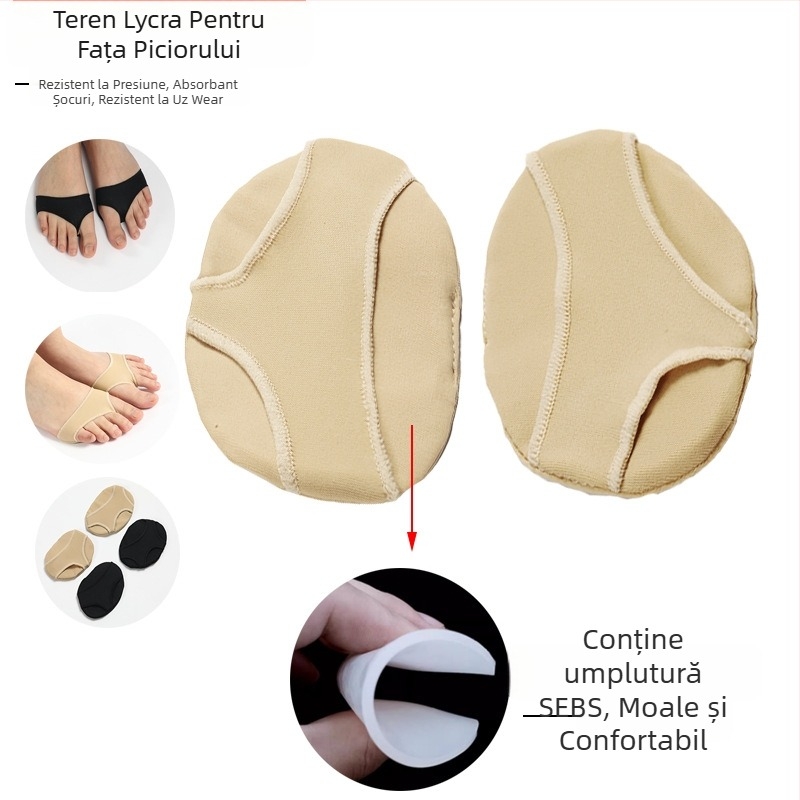 Padă pentru partea din față a încălțămintei — material silicon cu Lycra, talpă antiderapantă pentru alinarea durerii, pentru toate anotimpurile