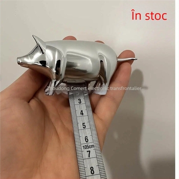 Bandă de măsurat mini în formă de purcel, metal, model 020, gamă de măsurare 150, inspirată de antichități