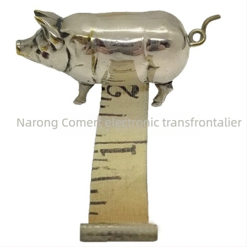 Bandă de măsurat mini în formă de purcel, metal, model 020, gamă de măsurare 150, inspirată de antichități