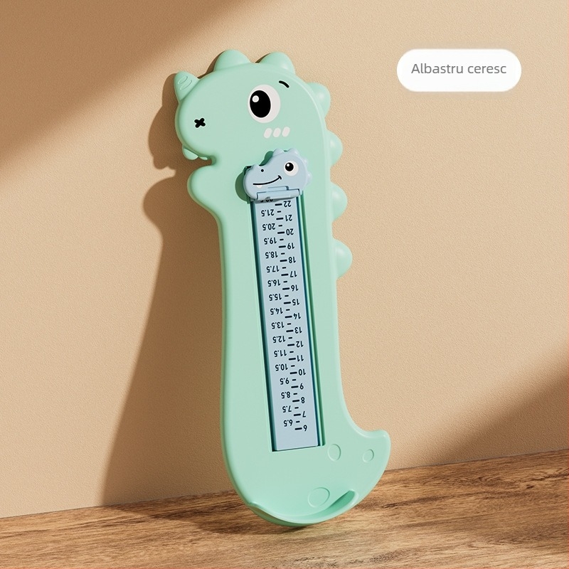 Ghidaj pentru picior de bebeluș cu goniometru, riglă de precizie pentru copii, model Magebaby YR-LJQ, interval de măsurare 8–15 cm, material PP/ABS