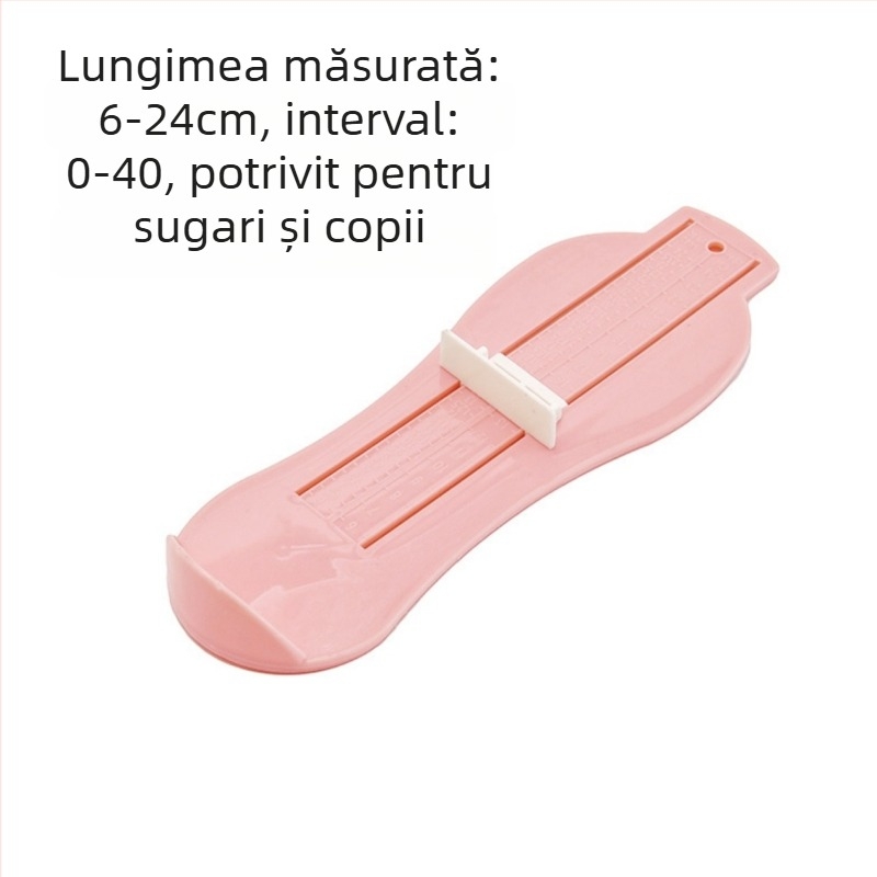 Măsurător de picior din plastic pentru uz casnic – lungime internă a piciorului, măsurare universală a lungimii pantofilor