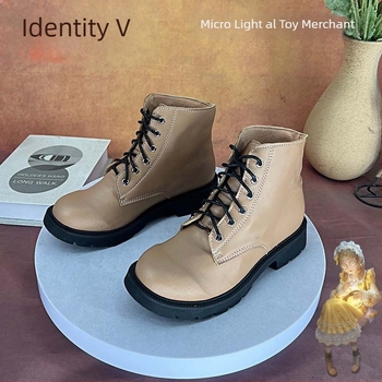 Botine cosplay pentru femei — vârf rotund, exterior din Super Fiber, talpă PU, toc mic 1–3 cm