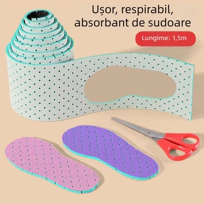 Tălpi pentru pantofi – din burete, decupabile pentru patru sezoane, unisex, absorb transpirația
