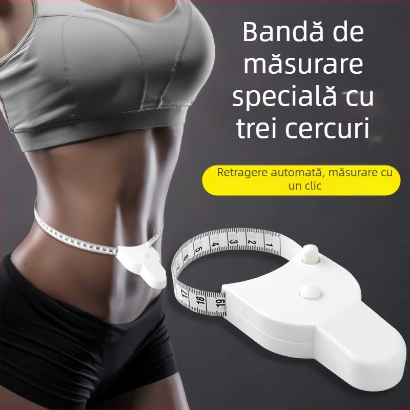 Bandă retractabilă din material moale pentru măsurarea corpului (talie, braț, piept, picior)