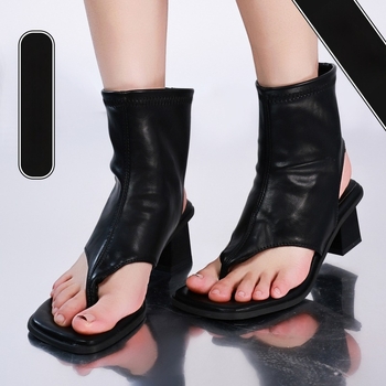 Pantofi cosplay pentru femei, vârf pătrat, partea superioară din piele sintetică, talpă din cauciuc, toc cu platformă peste 8 cm