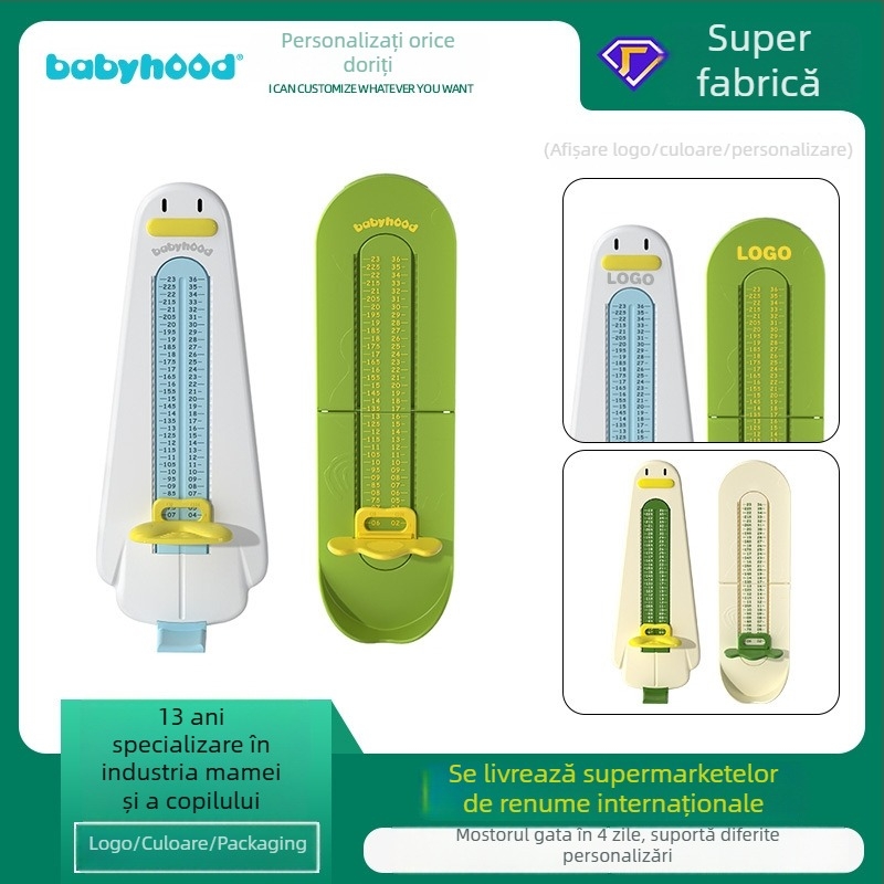 Dispozitiv de măsurare a picioarelor pentru copii — ABS plastic, pentru copii de la 6 luni la 7 ani, Century Baby