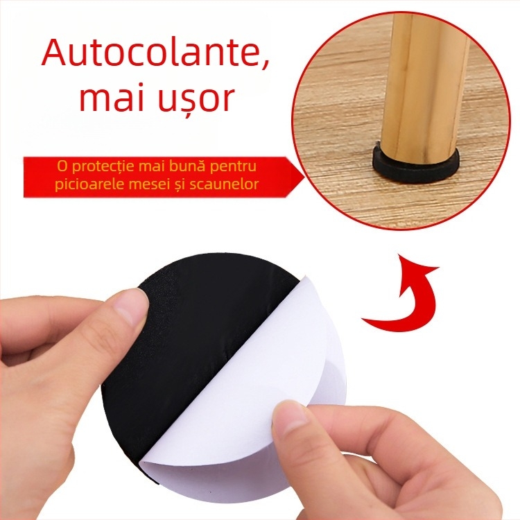 Păltițe protecție pentru picioarele scaunelor și mese — burete EVA cu spate din silicon, antiderapante și silențioase, autoadezive pentru mobilier, electrocasnice și meșteșuguri