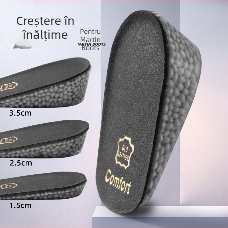 Talpă internă de creștere a înălțimii, model 5068 Leather, imprimată, potrivită pentru adidași, pantofi din piele, ghete, încălțăminte casual și de lucru
