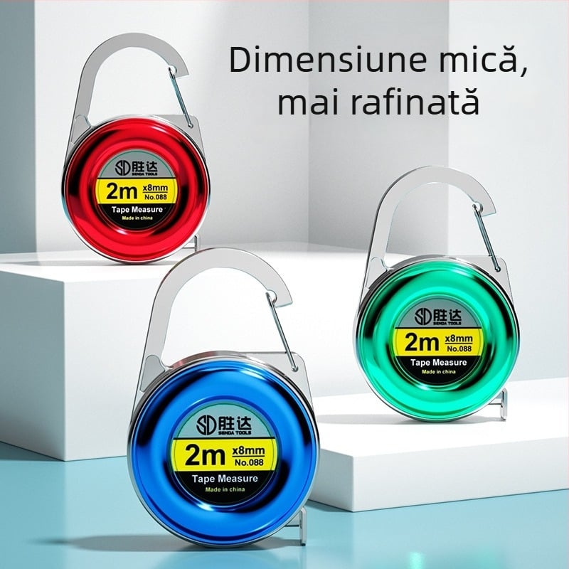 Shengda Ruletă de buzunar cu breloc – Material: ABS + oțel carbon 50#, Variante electroplate, Personalizare disponibilă, Diverse aplicații, Ambalaj 60/50/100 buc