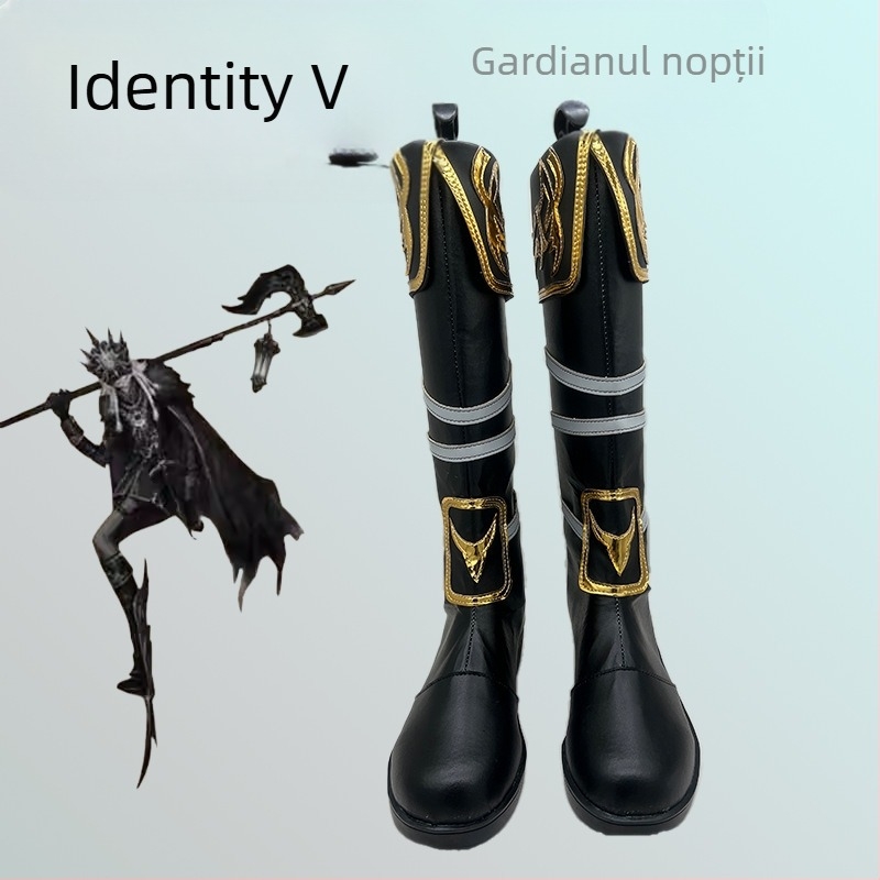 Botosei cosplay, vârf rotund, exterior din microfibră, talpă din cauciuc, înălțime înaltă, fermoar