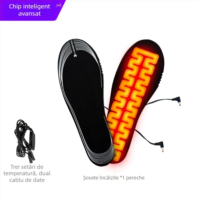 Tălpi încălzite USB – EVA, talpă întreagă, Unisex adulți, Model NH-, Temperatură reglabilă