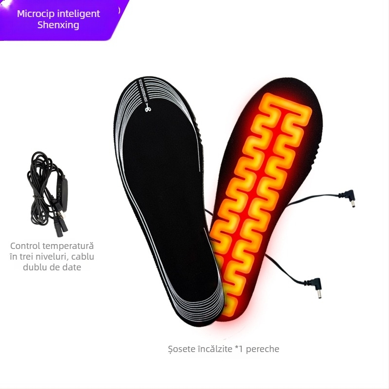 Tălpi încălzite USB – EVA, talpă întreagă, Unisex adulți, Model NH-, Temperatură reglabilă