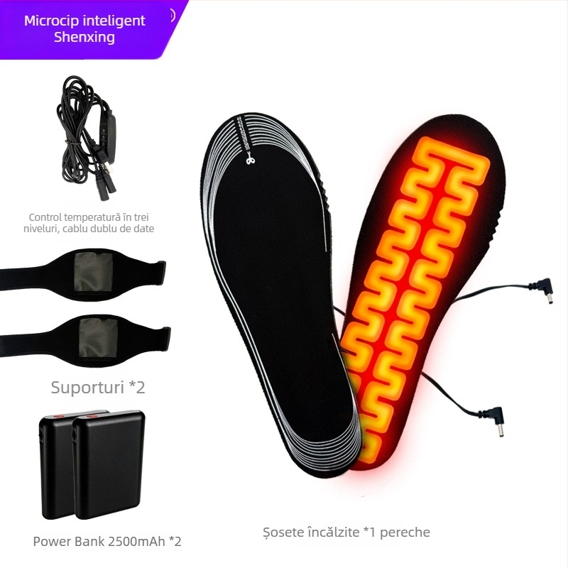 Tălpi încălzite USB – EVA, talpă întreagă, Unisex adulți, Model NH-, Temperatură reglabilă