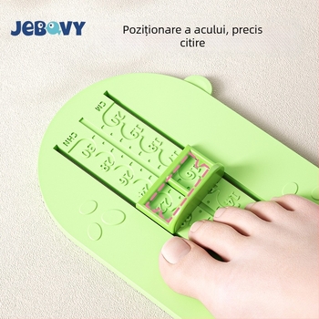 Instrument de măsurare a lungimii piciorului pentru bebeluși și copii — din plastic, măsoară lungimea piciorului și lungimea interioară a încălțămintei, pentru uz casnic, 1–12 ani