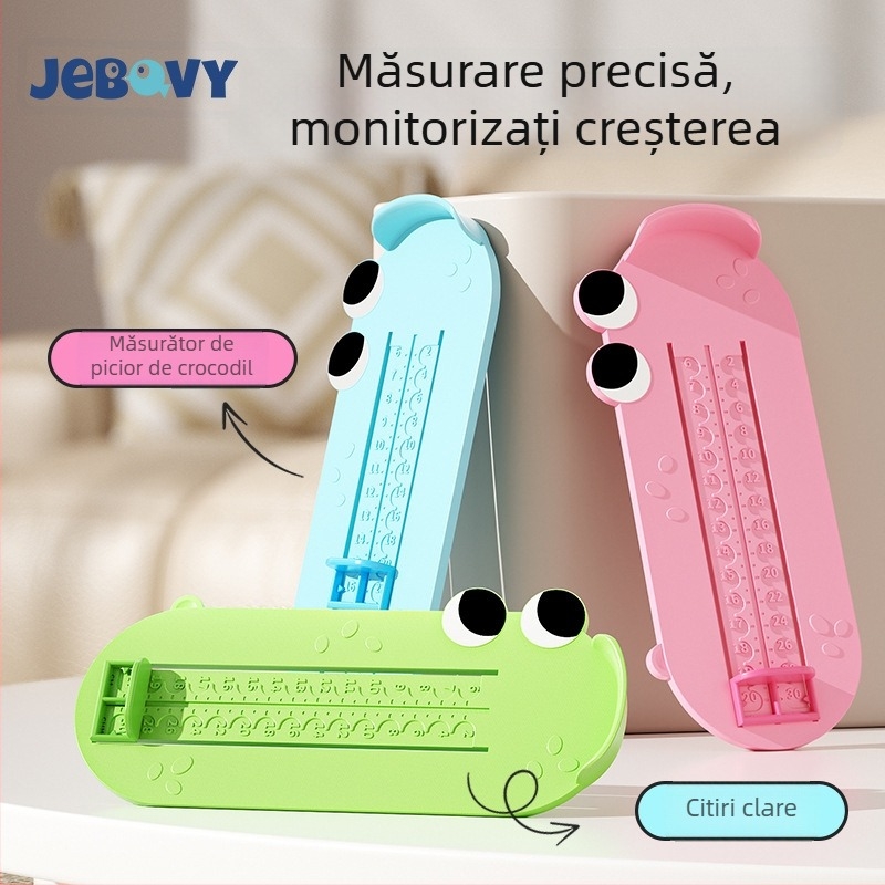Instrument de măsurare a lungimii piciorului pentru bebeluși și copii — din plastic, măsoară lungimea piciorului și lungimea interioară a încălțămintei, pentru uz casnic, 1–12 ani