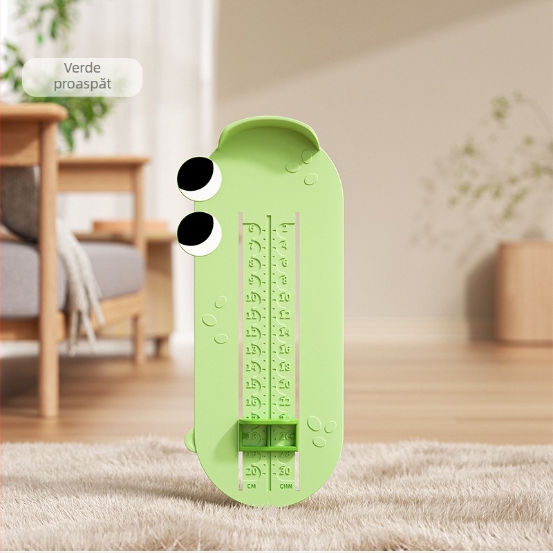 Instrument de măsurare a lungimii piciorului pentru bebeluși și copii — din plastic, măsoară lungimea piciorului și lungimea interioară a încălțămintei, pentru uz casnic, 1–12 ani