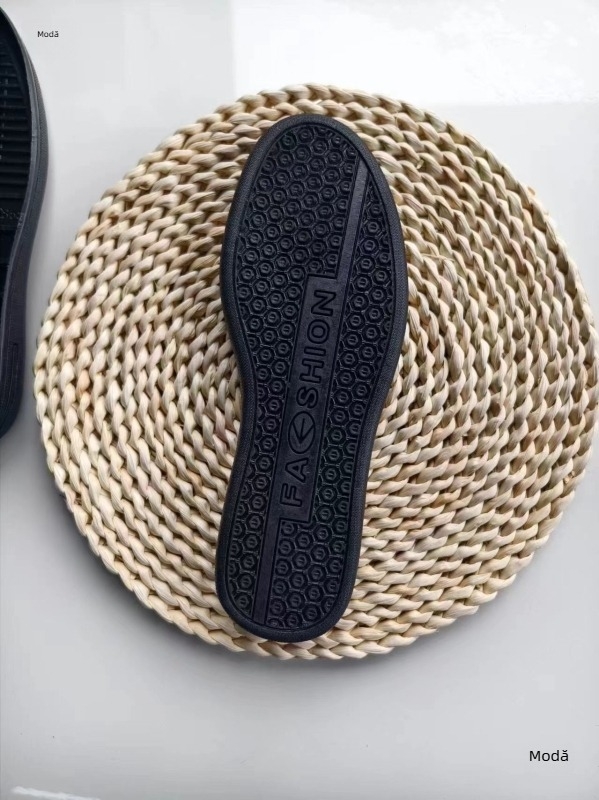 Talpă din cauciuc pentru pantofi casual din piele — înlocuire cu plăcuță antiderapantă, talpă plată (model 2868)