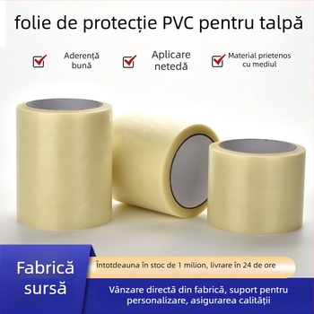 Film PVC pentru talpa încălțămintei, înaltă vâscozitate, grosime 0,1 mm, protecție împotriva prafului și murdăriei, antiderapant, fără reziduuri