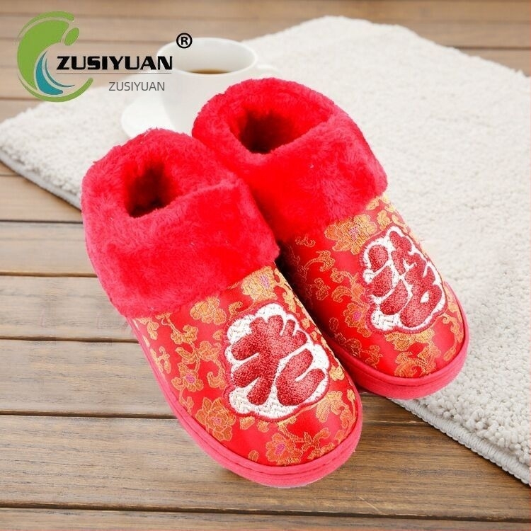 Șlapi unisex cu partea superioară din velur, talpă EVA, stil Baotou coreean