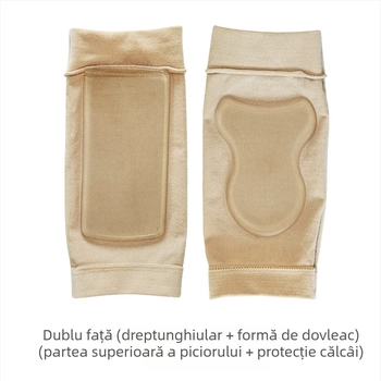 Șosetă de gleznă cu călcâi gel, design SEBS în formă de dovleac, protecție hidratantă împotriva crăpării pentru alergare; materiale: SEBS, nylon, spandex, Oak Silk