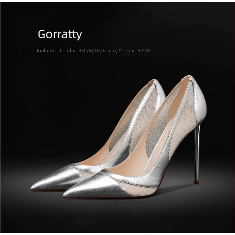 Pantofi stiletto eleganți pentru femei, imprimeu leopard, vârf ascuțit, toc de 12 cm, căptușeală din lână de oaie