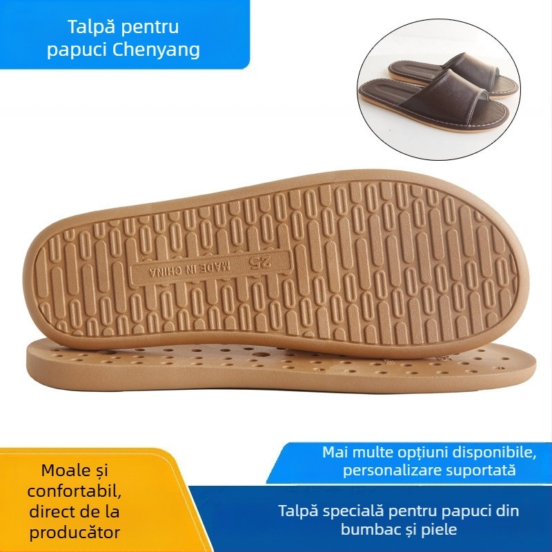 Talpă PVC pentru papuci – Model 015-010 – Potrivită pentru încălțăminte din material textil și papuci – Stil clasic, calitate piele naturală