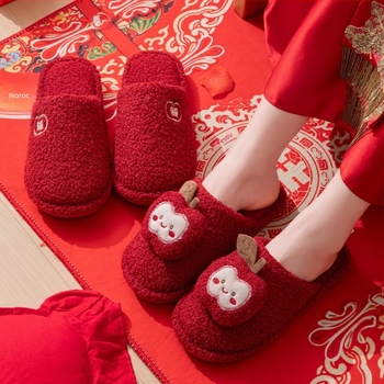 Papuci de interior unisex din nubuk, talpă PVC, iarnă, antiderapante, călduroase, pentru cupluri