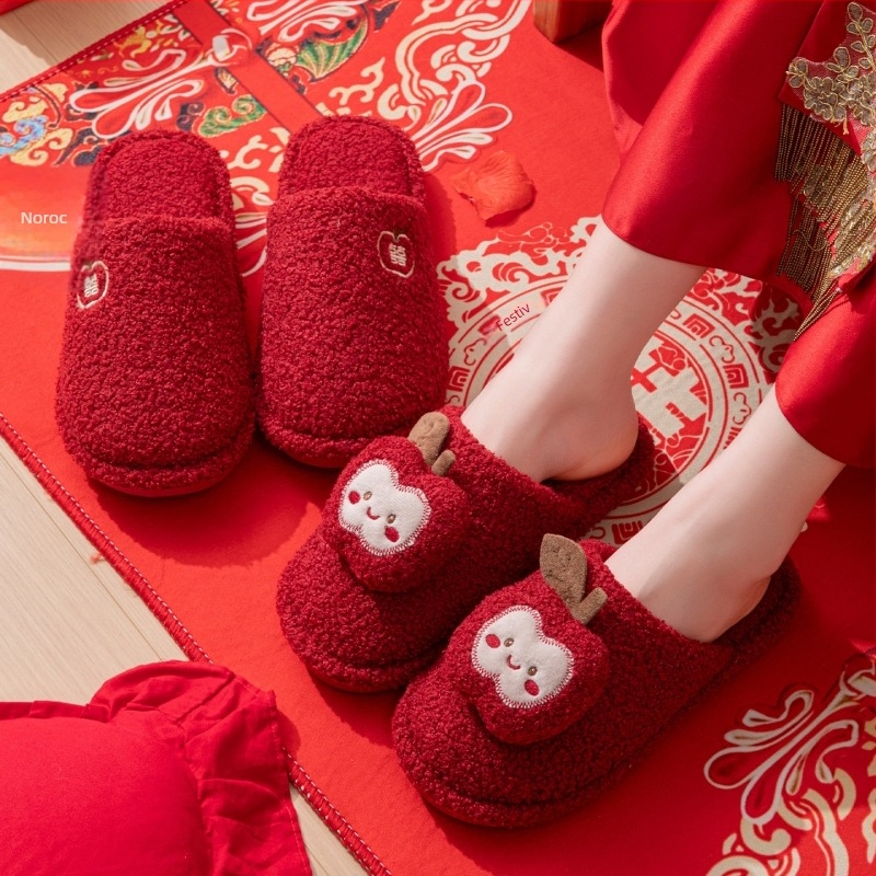 Papuci de interior unisex din nubuk, talpă PVC, iarnă, antiderapante, călduroase, pentru cupluri