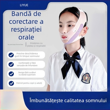 Corector pentru respirația orală la copii — previne deschiderea gurii în timpul somnului, stil desen animat, fir de poliester
