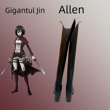 Pantofi cosplay Eren Jaeger din Attack on Titan, bocanci cu creștere înălțime, pentru adulți