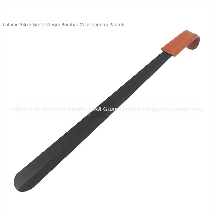 Shoehorn cu mâner curbat, finisaj spray, husă din piele, Junyiking
