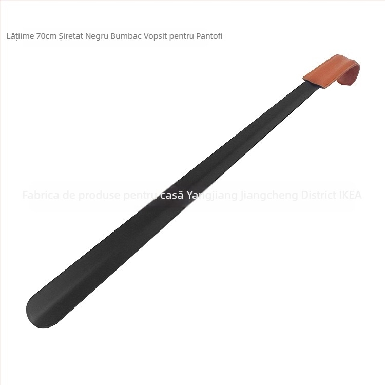 Shoehorn cu mâner curbat, finisaj spray, husă din piele, Junyiking