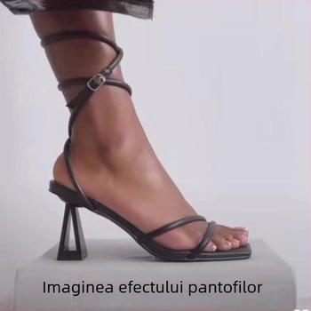 Pantofi dama cu toc înalt, decupaj triunghiular - ABS, model 135-6337, prelucrare cu matrițe și mostre, personalizare disponibilă
