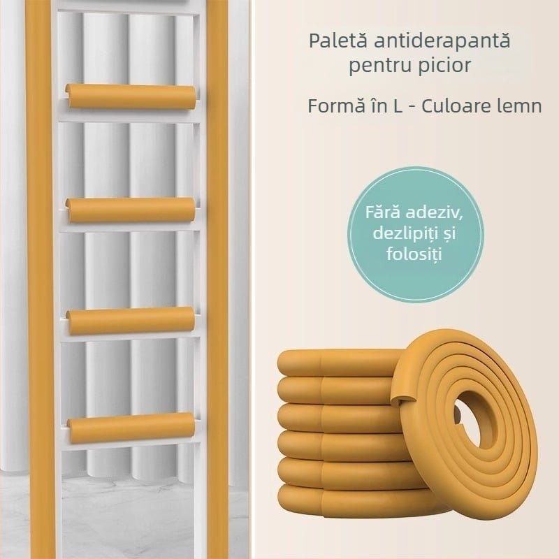 Covorașe de scară pentru cămin cu plăci antiaderare pentru trepte, burete spumă pentru scări și balustrade — Friendly, nbr, dormitor, stil modern simplu