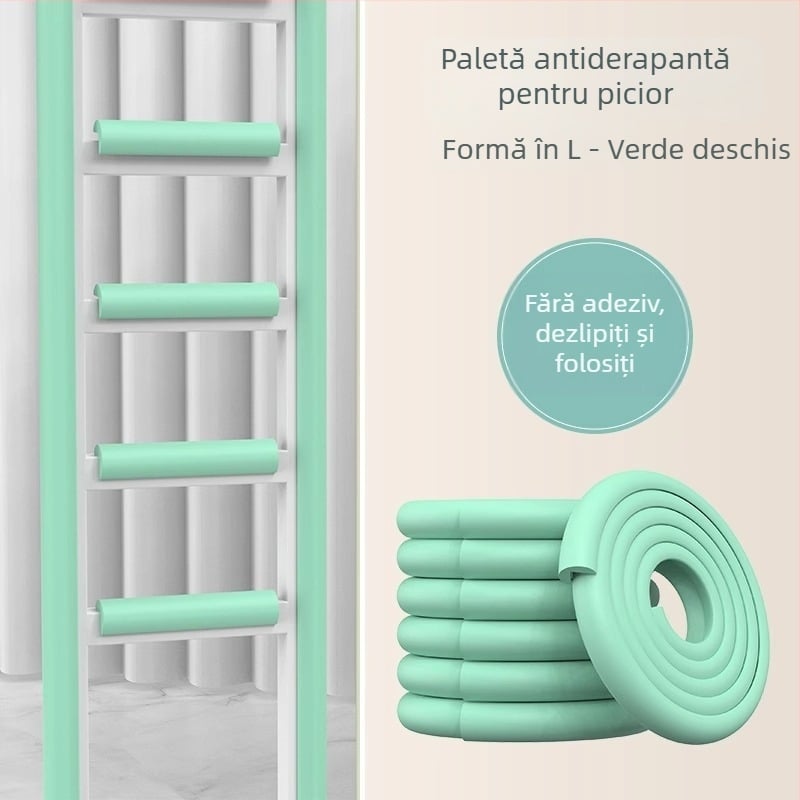 Covorașe de scară pentru cămin cu plăci antiaderare pentru trepte, burete spumă pentru scări și balustrade — Friendly, nbr, dormitor, stil modern simplu