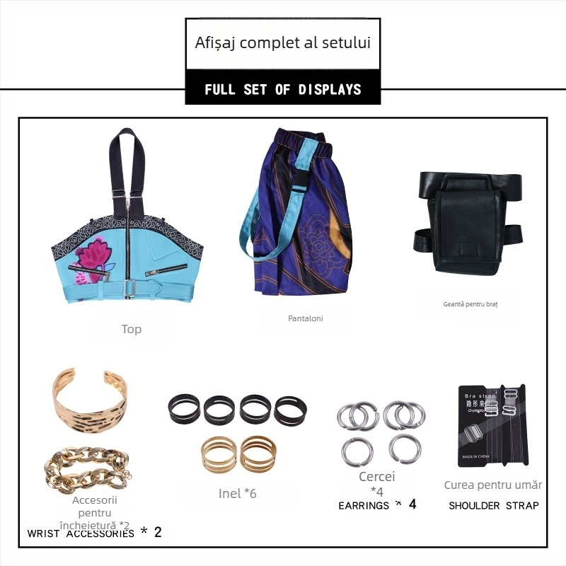 Costum Cosplay Zoe din grupul K-Pop Demon Slayer - amestec poliester (50-70% + 30-50%), Brand Many, Lansare vară 2025, Pentru femei