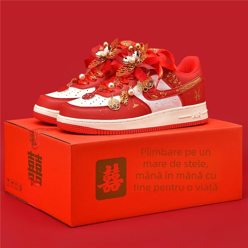 Pantofi de nuntă pentru cupluri, unisex, partea superioară din plasă, talpă din cauciuc