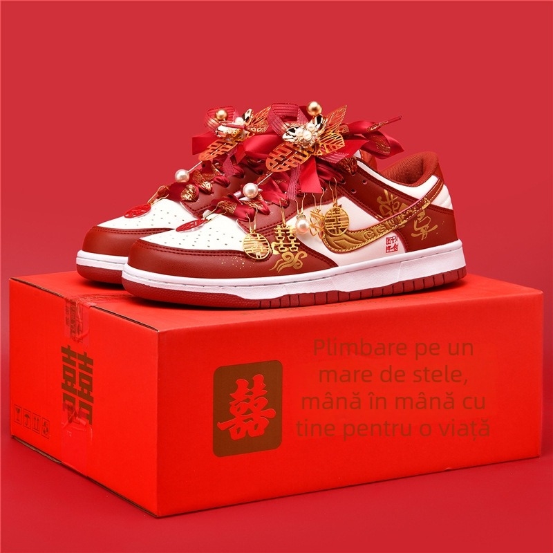 Pantofi de nuntă pentru cupluri, unisex, partea superioară din plasă, talpă din cauciuc