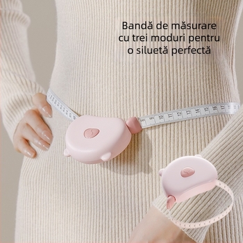 Bandă metrică magnetică pentru uz casnic – scară dublă, grosime, portabilă; material ABS, model multifuncțional, interval de măsurare 150 cm, personalizată pentru măsurători feminine