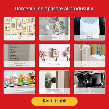 Bandă adezivă dublu față, pe bază de pânză, pentru fixarea covoarelor — antiderapantă, aderență înaltă, grosime 0.25 mm, substrat din fibră de plasă de polietilenă, viscozitate 600 N/m, folie de eliberare, miez de carton