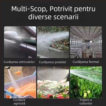 Pistol de spălat cu presiune înaltă pentru mașină, baterie Li-Ion portabilă, reîncărcabilă, 24V, 1800W, motor cu inducție