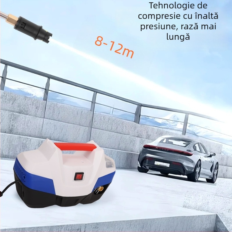 Pompa auto cu presiune înaltă, 220 V, 2400 W, acționare prin motor, structură metal-plastic, 9 kg