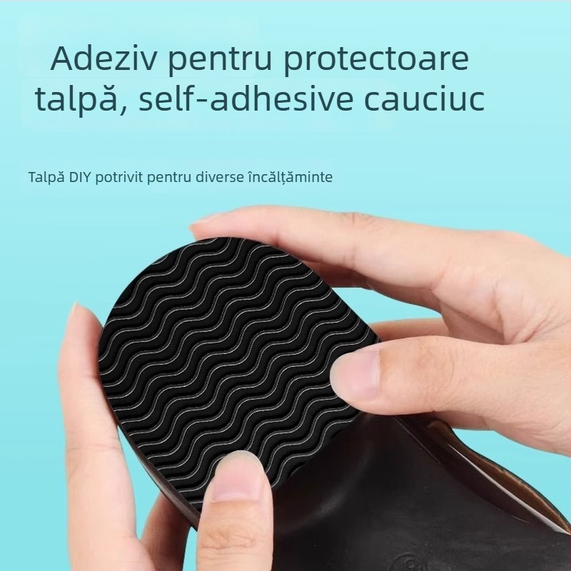 Patch de talpă antiaderent, rezistent la uzură – autoadeziv, stil plasă țesut, cauciuc, model 6084-012gh