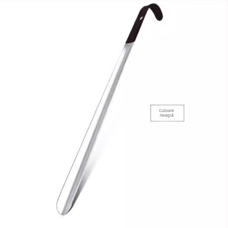 Încălțător din oțel inoxidabil cu mâner din cauciuc moale, cârlig îndoit, finisaj lucios, utilizare pe tot sezonul