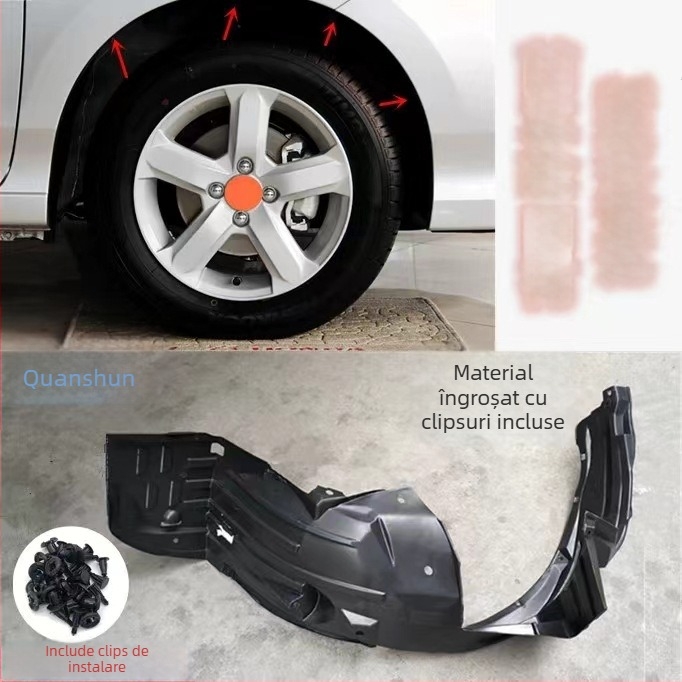 Protecție din plastic pentru noroi pentru roata față Fengfan, stil cu placă în formă de frunză și separator