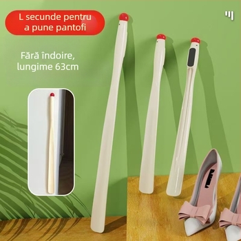Bețişor pentru pantofi cu mâner lung, design nemișcat, pentru persoane în vârstă și gravide