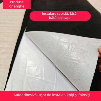 Țesătură pentru plafonul interior auto, din velur compozit, cu spate adeziv – model solid – personalizabil